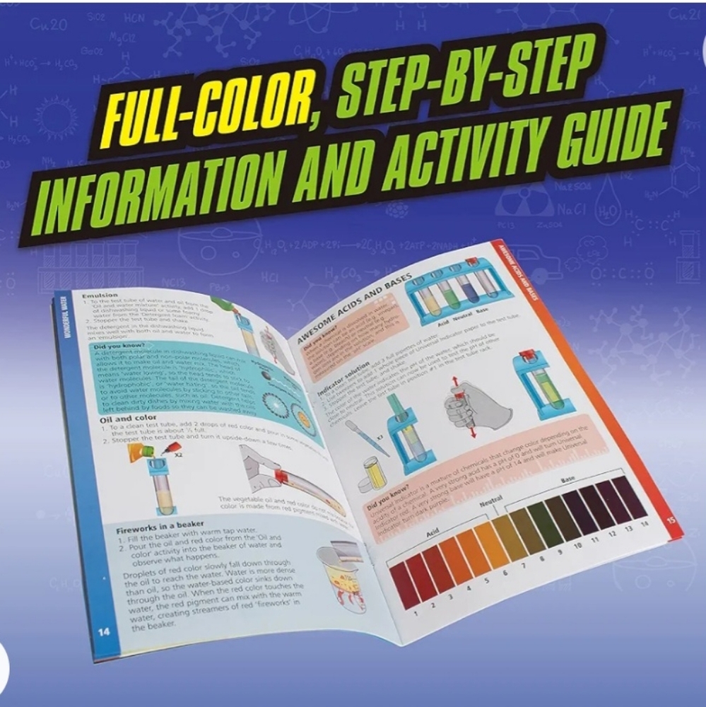 🆕 NEW! WILD! Science Test Tube Chemistry Lab 50+ Fun Experiments and Reactions - Picture 3 of 7